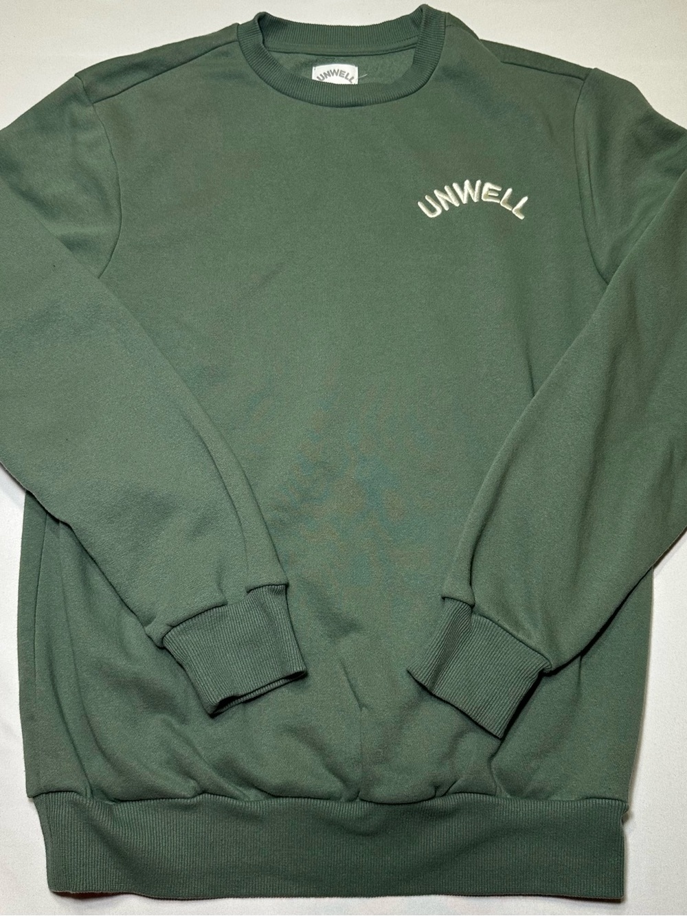 Unwell International Sage Green Graphic Crewneck Sweatshirt Size S